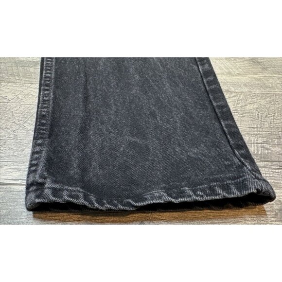 Vintage Levis 554 Denim Jeans Mens 38x30 Black Relaxed Baggy Distressed USA 90s - Picture 8 of 14